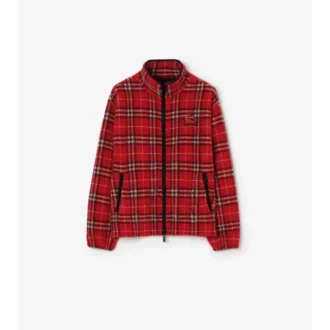 Fleece din amestec de lână și cașmir cu model în carouri