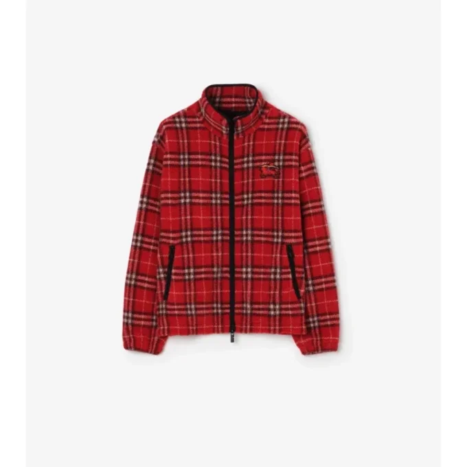 Fleece din amestec de lână și cașmir cu model în carouri