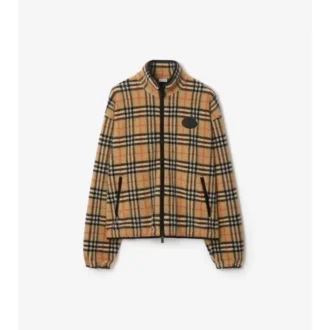 Fleece din amestec de lână și cașmir cu model în carouri