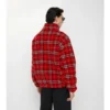 Fleece din amestec de lână și cașmir cu model în carouri