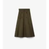 Fustă midi tip trench din gabardină Fustă midi tip trench din gabardină