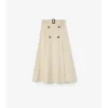 Fustă midi tip trench din gabardină Fustă midi tip trench din gabardină