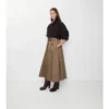 Fustă midi tip trench din gabardină Fustă midi tip trench din gabardină