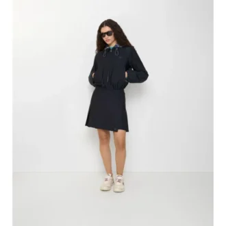 Fustă mini din nailon elastic plisat