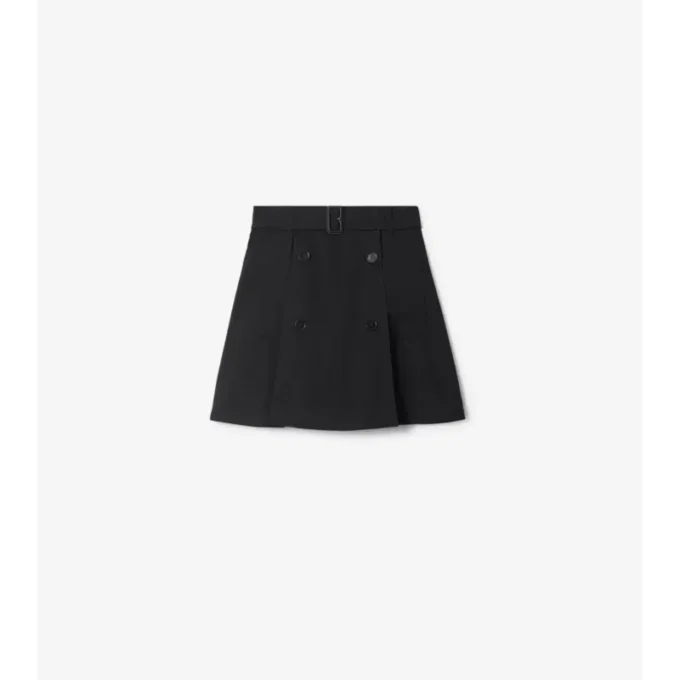 Fustă mini tip trench din gabardină