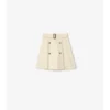 Fustă mini tip trench din gabardină Fustă mini tip trench din gabardină