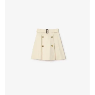 Fustă mini tip trench din gabardină