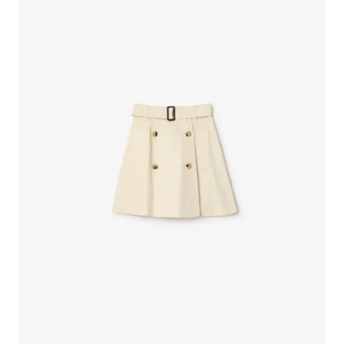 Fustă mini tip trench din gabardină Fustă mini tip trench din gabardină