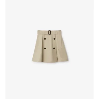 Fustă mini tip trench din gabardină