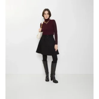 Fustă mini tip trench din gabardină