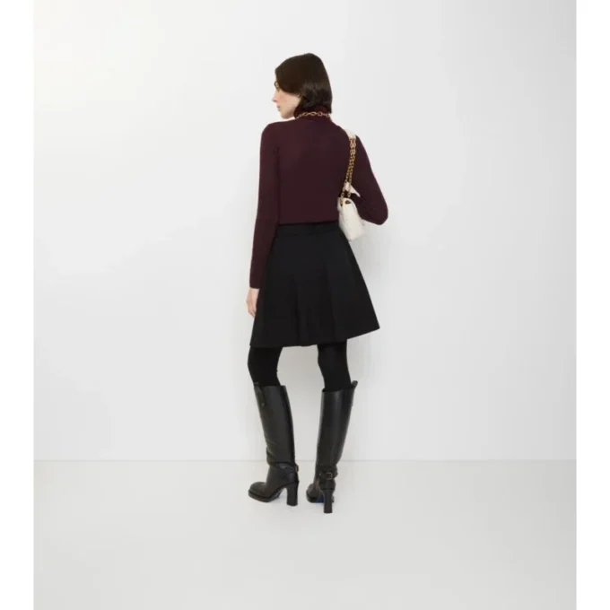 Fustă mini tip trench din gabardină