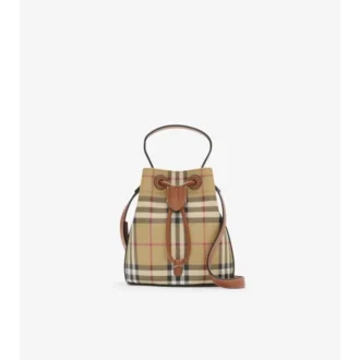 Geantă mini tip sac cu imprimeu în carouri