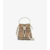 Geantă mini tip sac cu imprimeu în carouri Geantă mini tip sac cu imprimeu în carouri