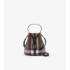 Geantă mini tip sac cu imprimeu în carouri Geantă mini tip sac cu imprimeu în carouri