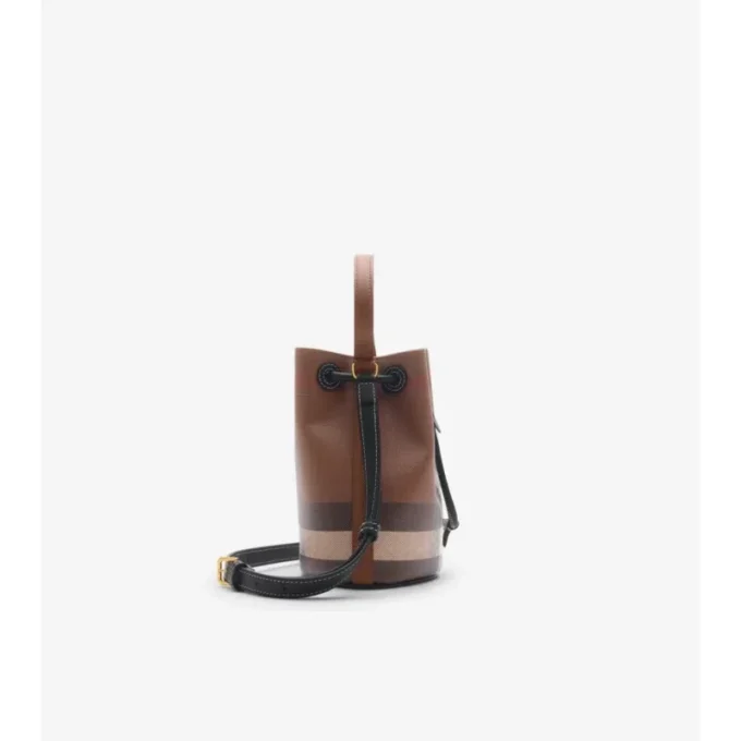 Geantă mini tip sac cu imprimeu în carouri Geantă mini tip sac cu imprimeu în carouri
