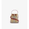 Geantă mini tip sac cu imprimeu în carouri Geantă mini tip sac cu imprimeu în carouri