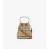 Geantă mini tip sac cu imprimeu în carouri Geantă mini tip sac cu imprimeu în carouri