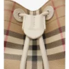 Geantă mini tip sac cu imprimeu în carouri Geantă mini tip sac cu imprimeu în carouri
