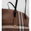 Geantă tote medie cu model în carouri Geantă tote medie cu model în carouri