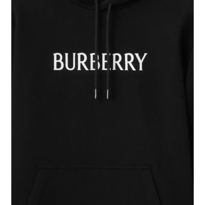 Hanorac cu glugă din bumbac cu logo Hanorac cu glugă din bumbac cu logo