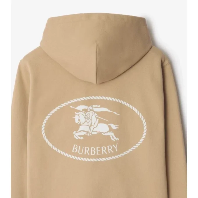 Hanorac din bumbac cu imprimeu Knight Stamp