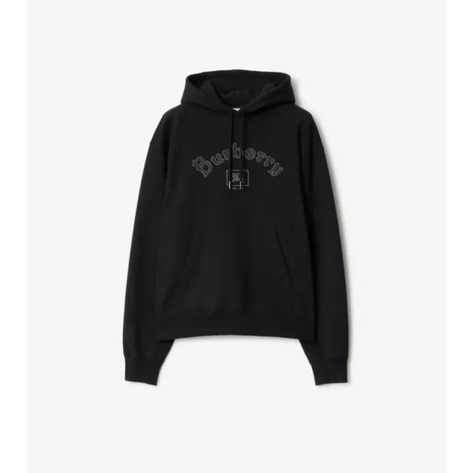 Hanorac din bumbac cu logo gotic Hanorac din bumbac cu logo gotic