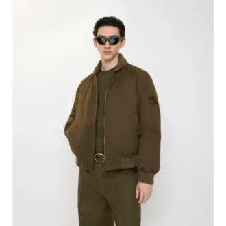 Jachetă bomber din gabardină Jachetă bomber din gabardină