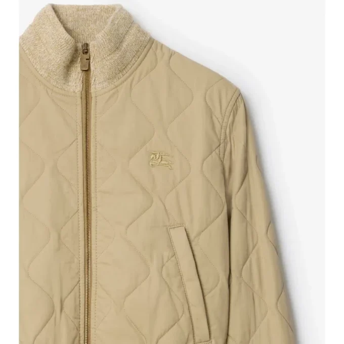 Jachetă bomber matlasată din gabardină