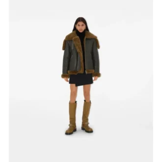 Jachetă de aviator din piele de oaie