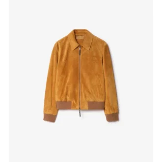 Jachetă Harrington din piele de căprioară