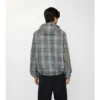 Jachetă reversibilă cu glugă și model în carouri Jachetă reversibilă cu glugă și model în carouri