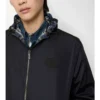 Jachetă reversibilă cu glugă și model în carouri Jachetă reversibilă cu glugă și model în carouri