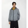 Jachetă reversibilă cu glugă și model în carouri Jachetă reversibilă cu glugă și model în carouri