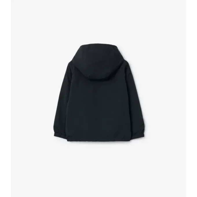 Jachetă reversibilă cu glugă și model în carouri Jachetă reversibilă cu glugă și model în carouri