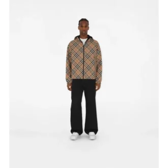 Jachetă reversibilă cu imprimeu în carouri