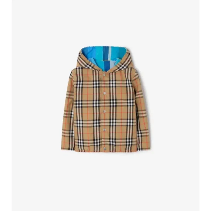 Jachetă reversibilă din nailon cu glugă Jachetă reversibilă din nailon cu glugă