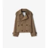 Jachetă scurtă tip trench din Gabardine Jachetă scurtă tip trench din Gabardine