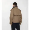 Jachetă scurtă tip trench din Gabardine Jachetă scurtă tip trench din Gabardine