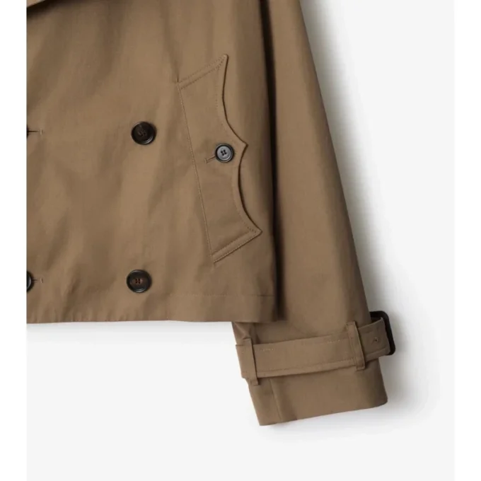 Jachetă scurtă tip trench din Gabardine Jachetă scurtă tip trench din Gabardine