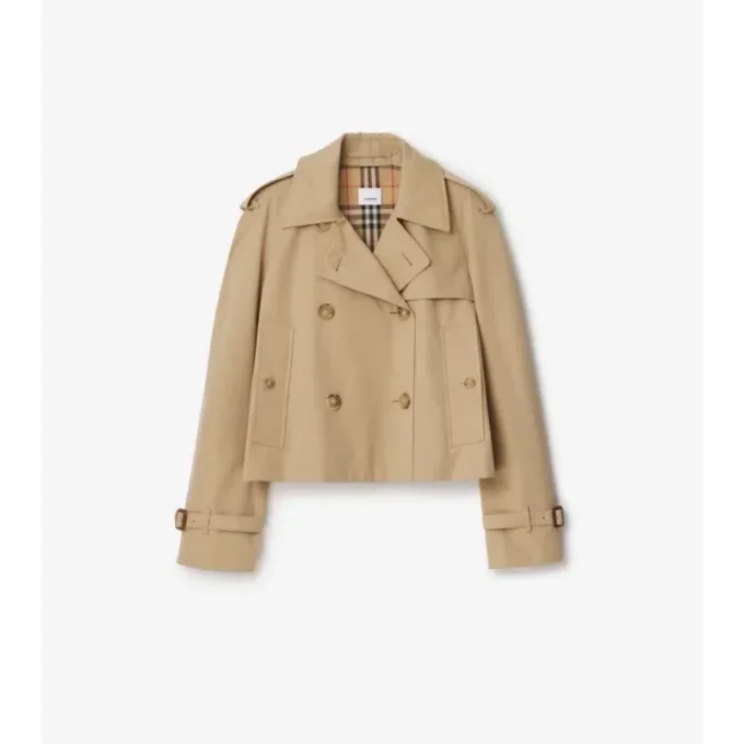 Jachetă trench Mayfair scurtă din Gabardine Jachetă trench Mayfair scurtă din Gabardine