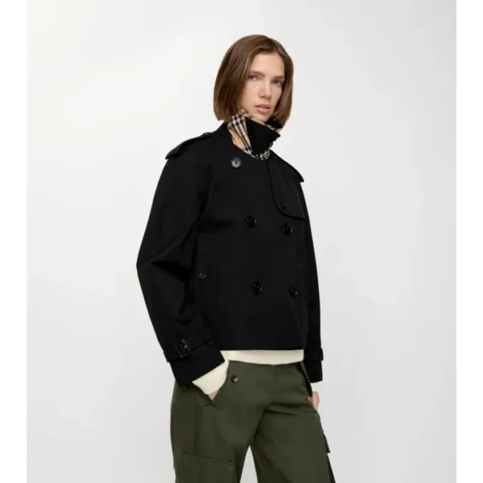 Jachetă trench Mayfair scurtă din Gabardine Jachetă trench Mayfair scurtă din Gabardine
