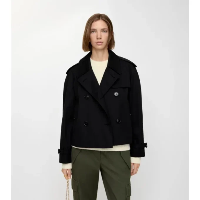 Jachetă trench Mayfair scurtă din Gabardine Jachetă trench Mayfair scurtă din Gabardine