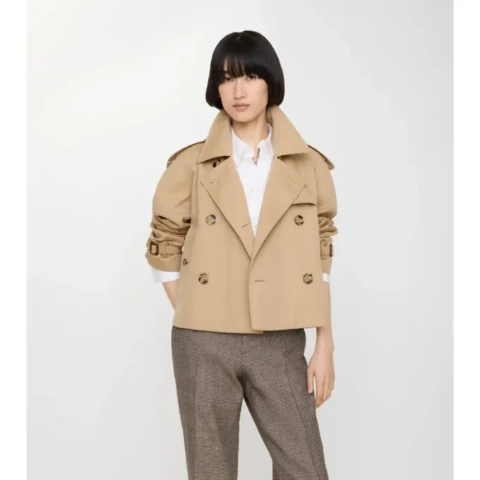 Jachetă trench Mayfair scurtă din Gabardine Jachetă trench Mayfair scurtă din Gabardine