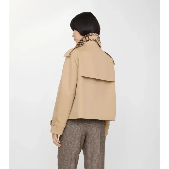 Jachetă trench Mayfair scurtă din Gabardine Jachetă trench Mayfair scurtă din Gabardine