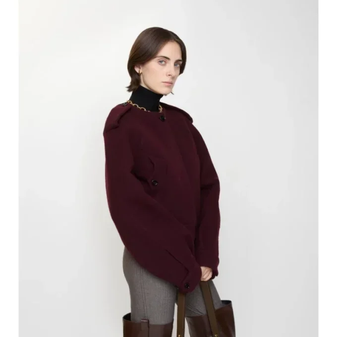Jeci din lână cu eșarfă detașabilă Jeci din lână cu eșarfă detașabilă