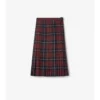 Kilt midi din amestec de lână cu model în carouri Kilt midi din amestec de lână cu model în carouri