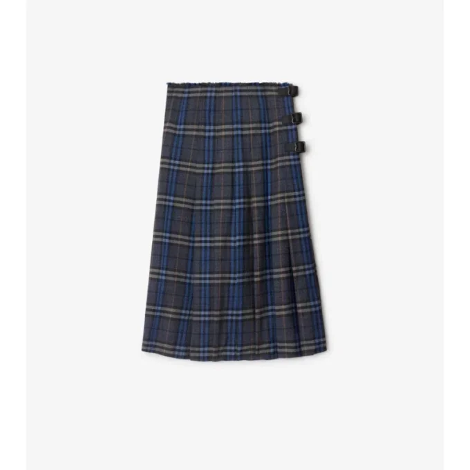 Kilt midi din lână cu model în carouri Kilt midi din lână cu model în carouri