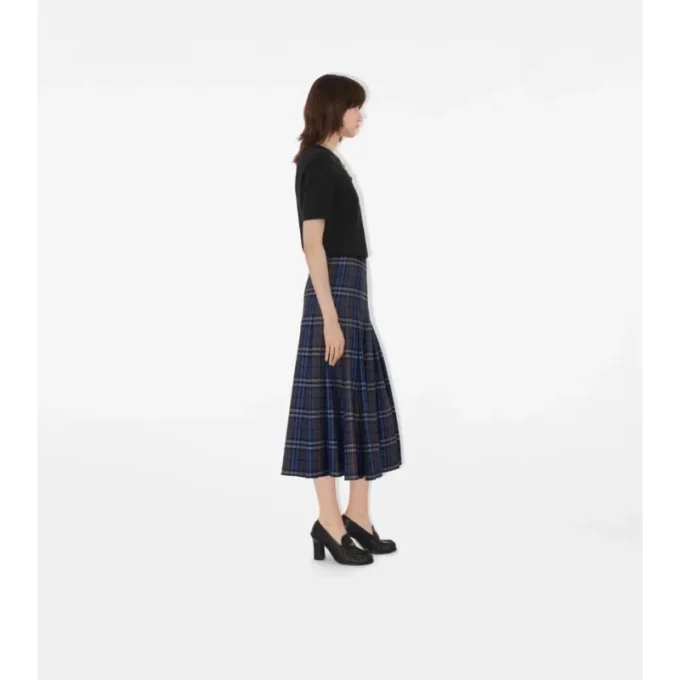 Kilt midi din lână cu model în carouri Kilt midi din lână cu model în carouri