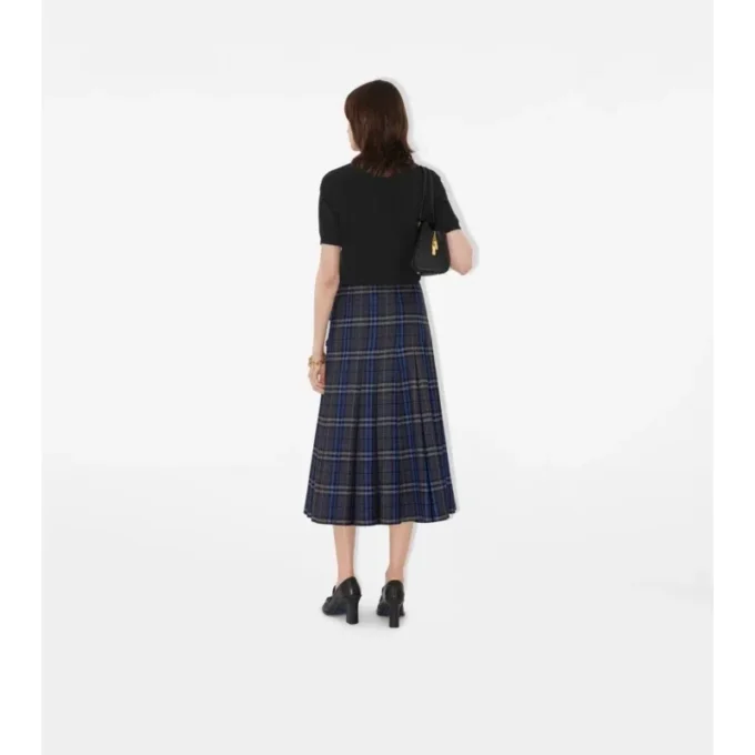 Kilt midi din lână cu model în carouri Kilt midi din lână cu model în carouri