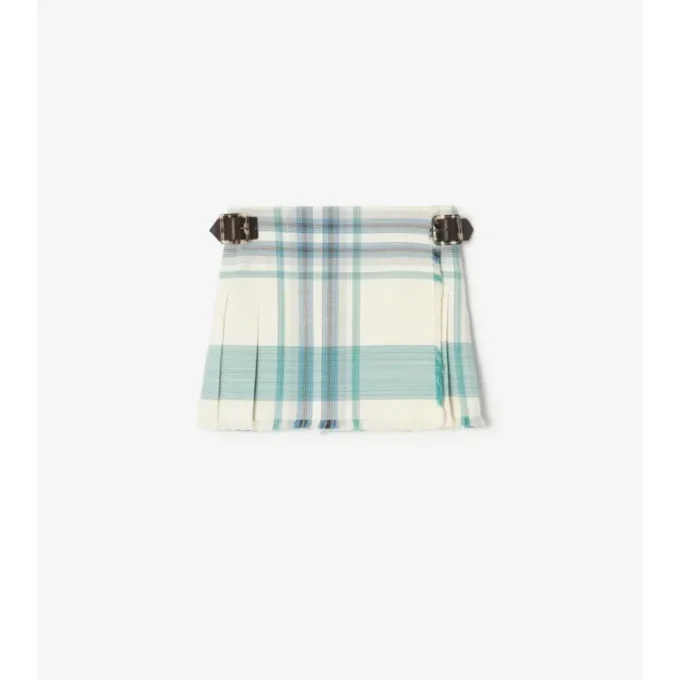 Mini kilt din amestec de viscoză cu model în carouri Mini kilt din amestec de viscoză cu model în carouri